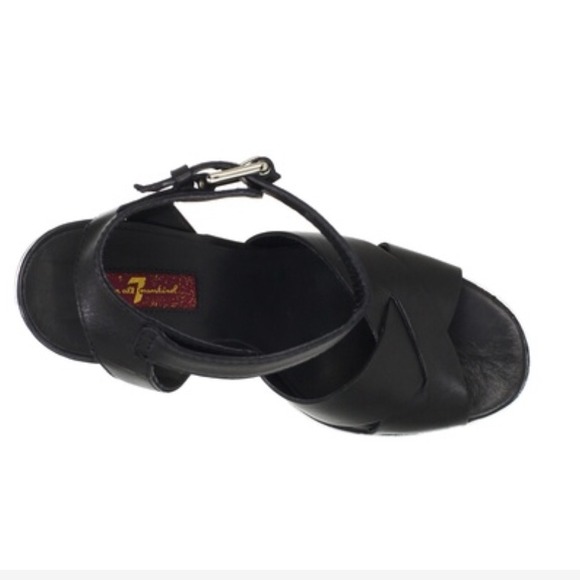 7 For All Mankind Metallic Leather Wedge - Picture 4 of 4