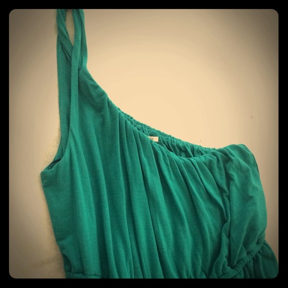 J Crew one shoulder maxi dress