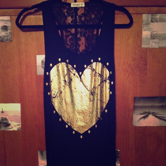 Black Tank with lace back