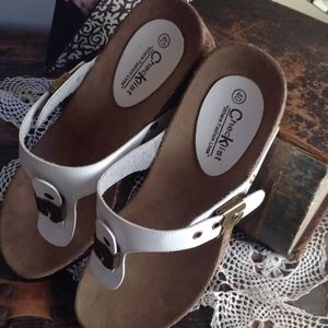 Size 40 brand new white sandals