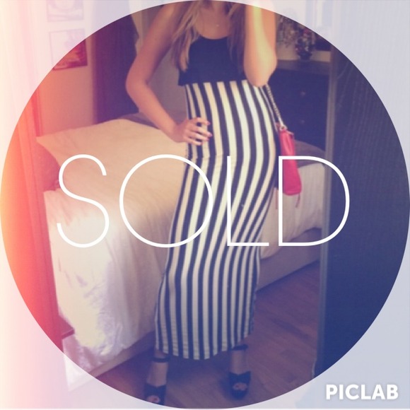 Forever 21 Dresses & Skirts - SOLD on eBay - Pinstripe Maxi Dress
