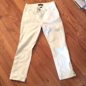 White House black market white denim capris.