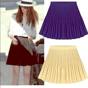 High waisted chiffon skirt
