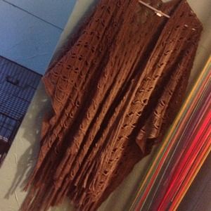 Poncho type over sweater