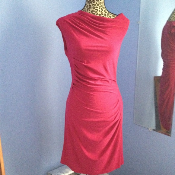 Adrianna Papell Dress Dark Pink