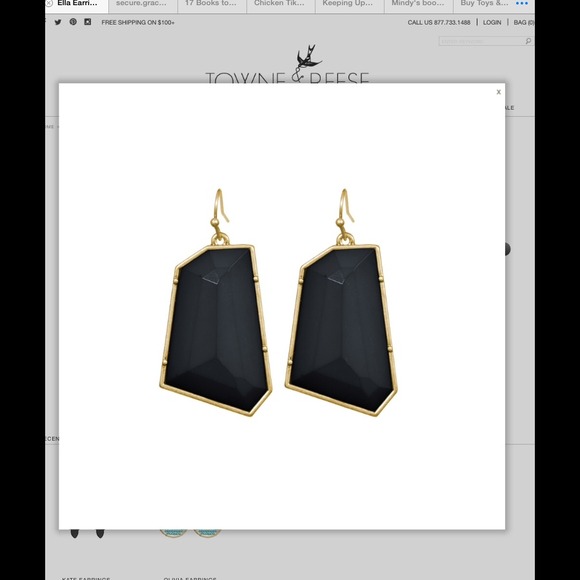 Flash Sale - Black Earrings - Towne & Reese
