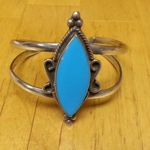 Vintage Turquoise sterling cuff bracelet