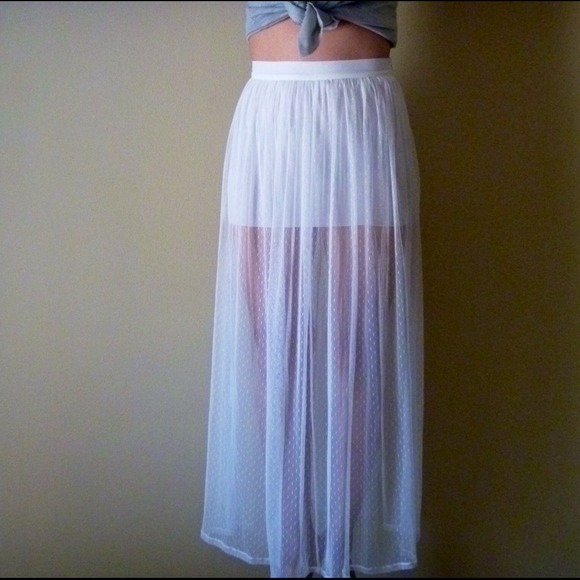Mesh maxi skirt, NWOT - Picture 2 of 4