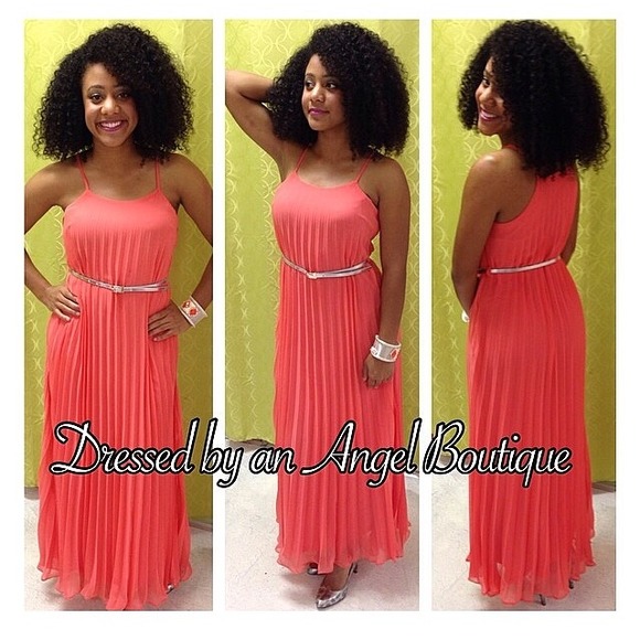 Coral LOVE Pleated Maxi.