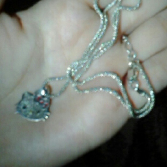 Pandora rope chain and hello kitty necklace charm