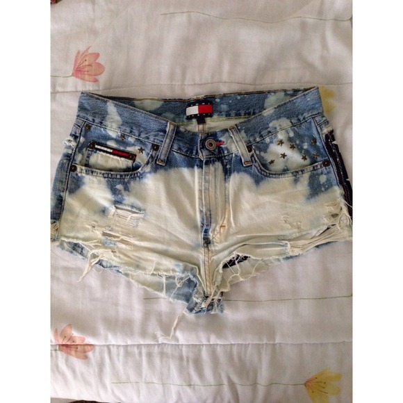 DIY American Flag High Waisted Shorts