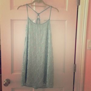 TOPSHOP Mint Sequin Dress Size 8