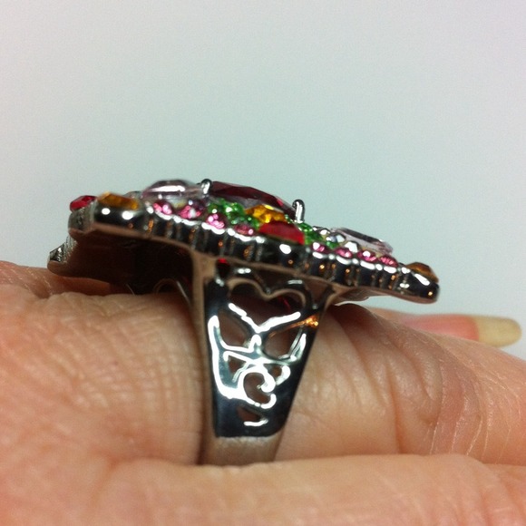 E5 Multi Color Austrian Faceted Crystals in - Picture 2 of 4