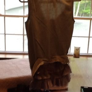 Sleeveless brown top, size Junior M