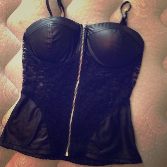 Lace and Leather Bustier