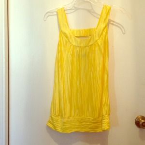 Yellow pleated tank