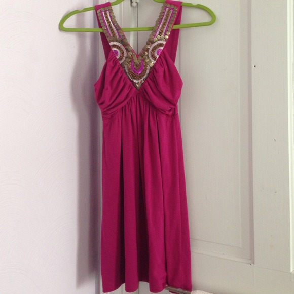 Pink dress with sparkly accent