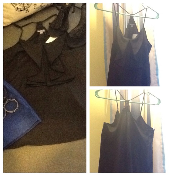 💕Black Racerback Top