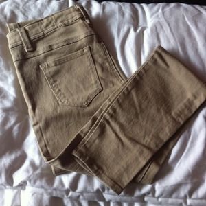 Khaki Denim Skinny Jeans