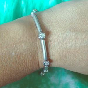 Silver and cz bracelet