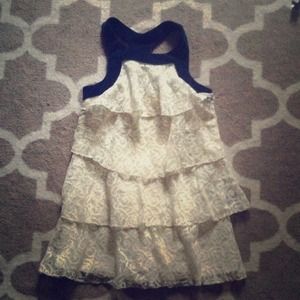 Size small tiered ivory dress
