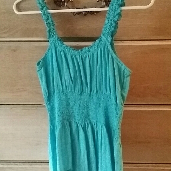 2b bebe Turquoise Ruched Tank Top - Picture 3 of 4