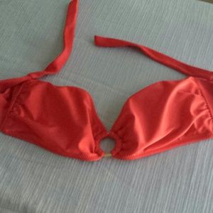 Coral American Eagle strapless bikini top