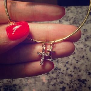 Gold cross bracelet