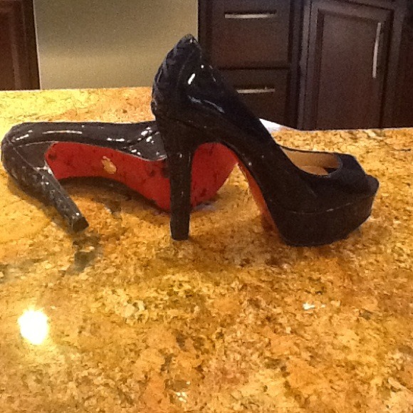 Navy Blue Patent Betsey Johnson Peep Toe - NEW