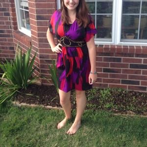 Colorful Funky Studded Dress