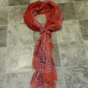 Orange designed scarf