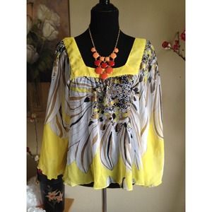 Yellow floral Top