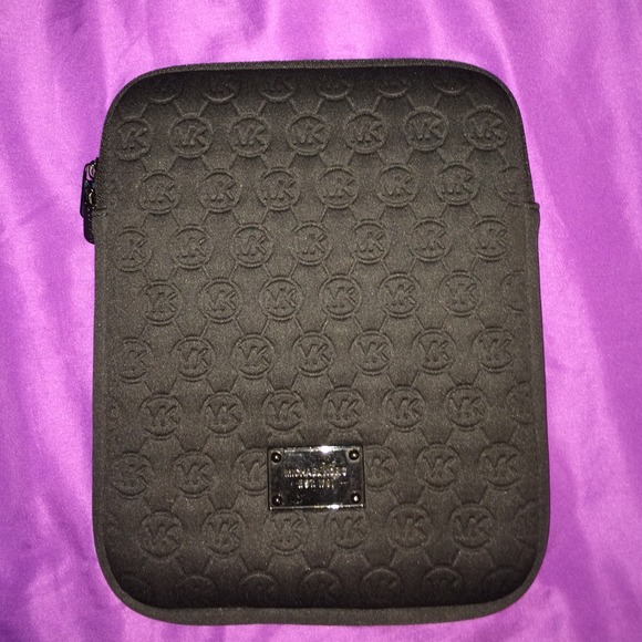 Michael Kors Black Monogram Neoprene iPad case