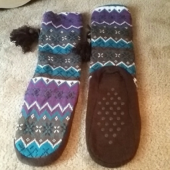 NWOT Knit Long Slippers