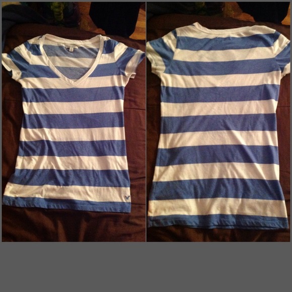 Short sleeve stripped top