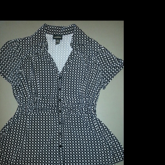 Womens plus size 18/20 w button down v neck top 2x