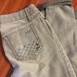 Joe's Jeans light gray distressed boyfriend jeans