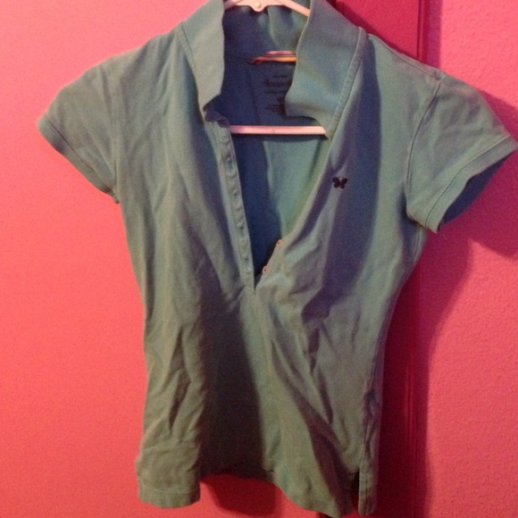 Blue collard shirt