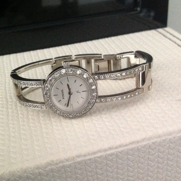 Rhinestone Fossil Watch