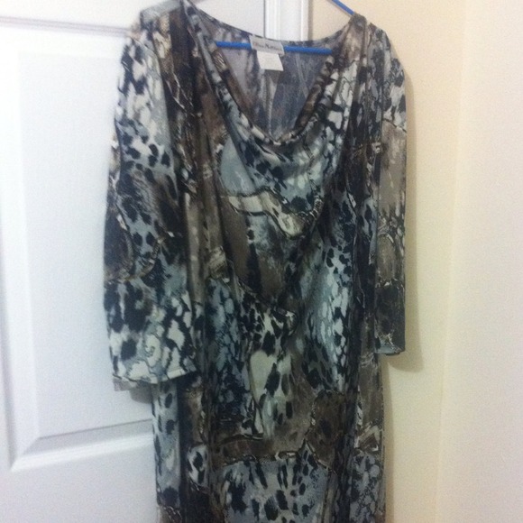 Multi print "slingy" dress.