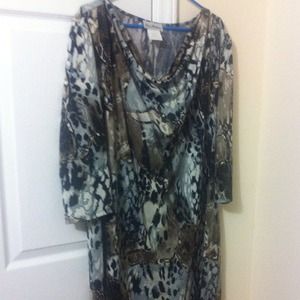 Multi print "slingy" dress.