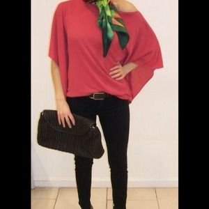 Flowy watermelon colored top