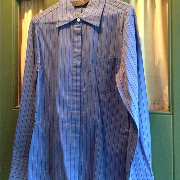 Blue strip button down! - Picture 2 of 2