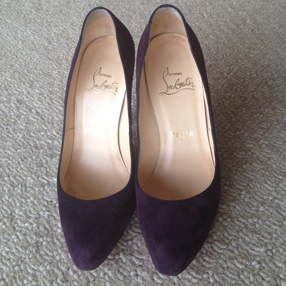 Purple suede Christian Louboutin heels - Picture 2 of 3