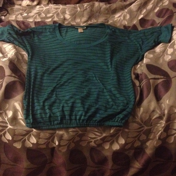 Blue and black striped shirt juniors size