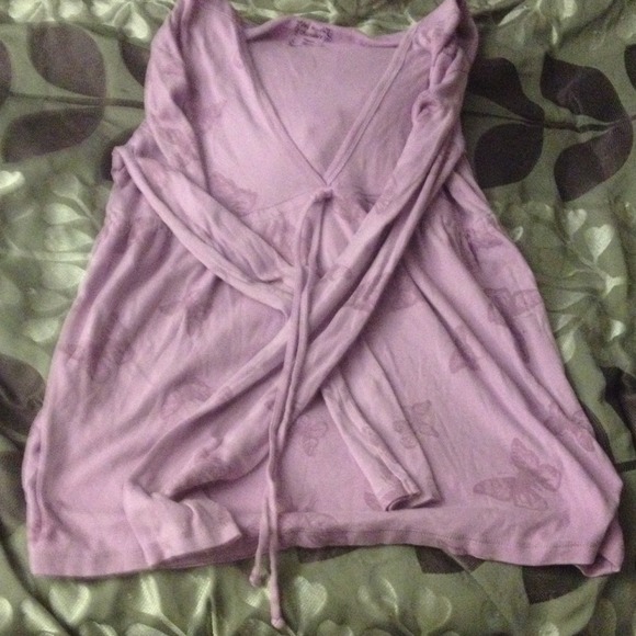 Old navy lavender butterfly hoody size small - Picture 2 of 4