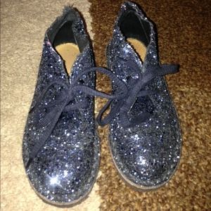 JCrew - Kids sparkly shoes - blue