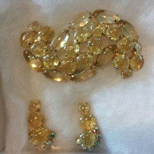 Vintage broach & earrings