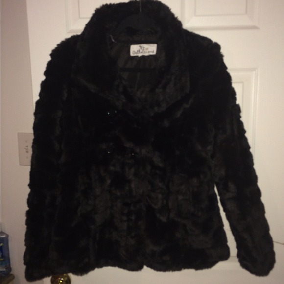 Faux fur black jacket