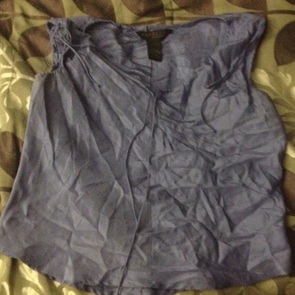 Express bluish/purple 100% silk top
